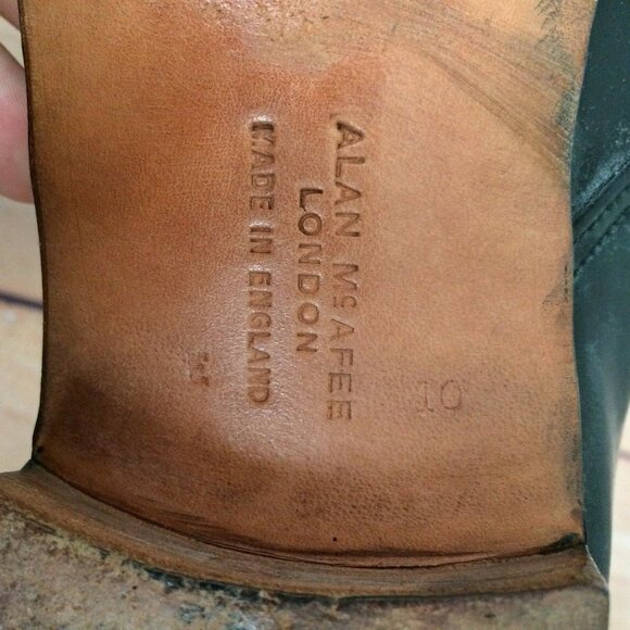 1 shoe Alan McAfee London Made In England Men Black Size 10 E Single Shoe Right - Picture 8 of 8